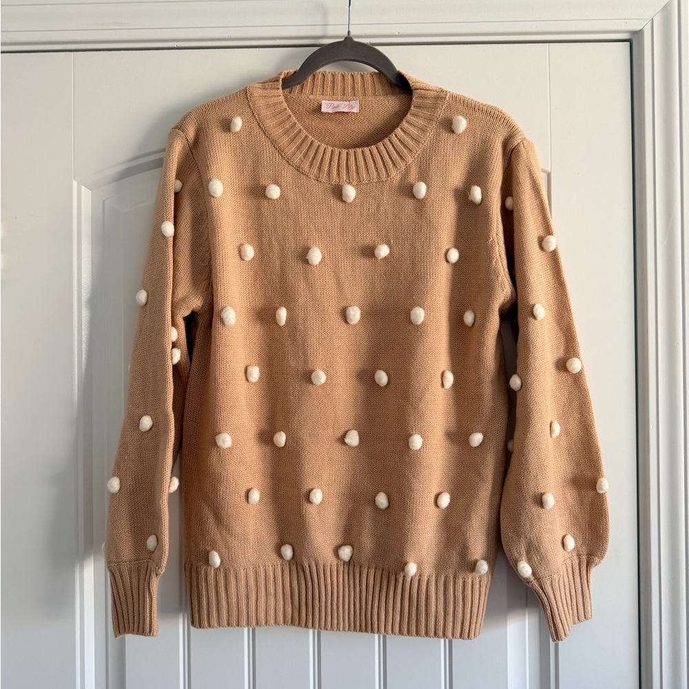 Pink Lily Pom Pom Sweater